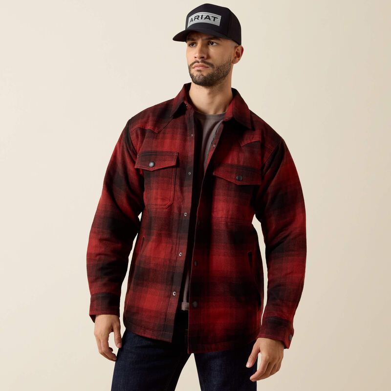 ARIAT - Red Buffalo Plaid Retro Shirt Jacket