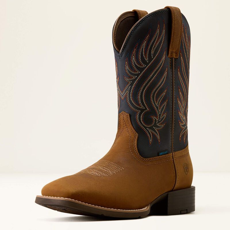 ARIAT - Sport Riggs TanBark Waterproof Wide Square Toe Cowboy Boot