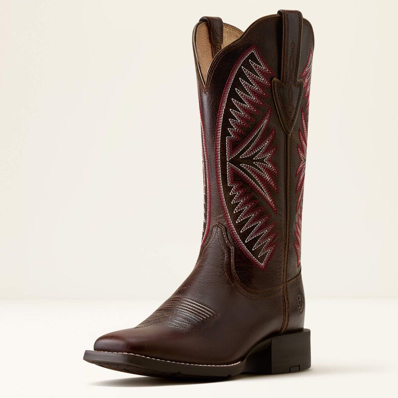 ARIAT - Arizona Brown Round Up Ruidoso Wide Square Toe Western Boot