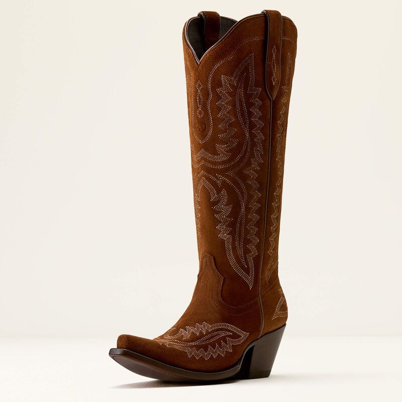 ARIAT - Oiled Tan Suede Casanova X Toe Western Boot