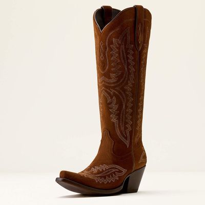 ARIAT - Oiled Tan Suede Casanova X Toe Western Boot
