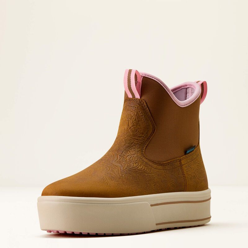 ARIAT - Tooled Brown Saylor Shrimp Waterproof Boot
