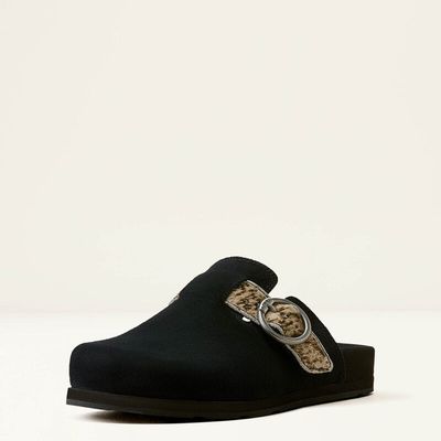 ARIAT - Black Suede / Brindle Hair On Country Mule