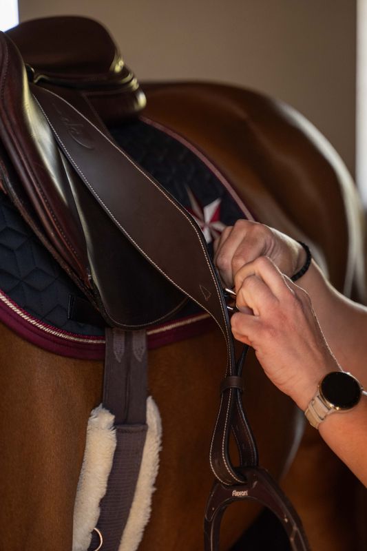 KENTUCKY HORSEWEAR - Leather Stirrup Straps Mono Havana
