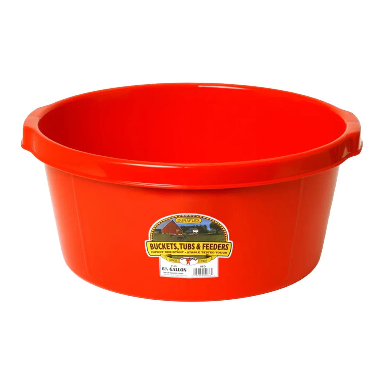 MILLER - 6.5 Gallon Plastic All-Purpose Tub, Colour: Rouge