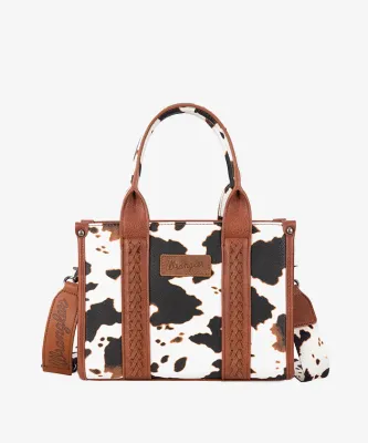 WRANGLER - Brown Cow Print Concealed Crossbody Bag
