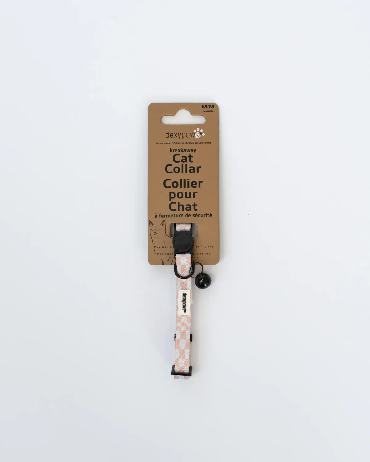 DEXYPAWS - Checkered Heart Breakaway Cat Collar