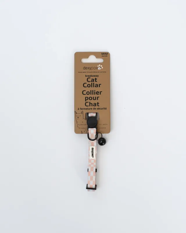 DEXYPAWS - Checkered Heart Breakaway Cat Collar
