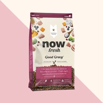 PETCUREAN - Now Fresh Good Gravy Chicken Kibble Coated in Bone Broth for Senior Cat