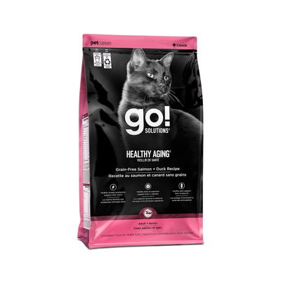 PETCUREAN - GO! Healthy Aging Salmon + Duck Grain-Free Dry Cat Food