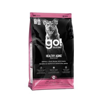 PETCUREAN - GO! Healthy Aging Salmon + Duck Dry Dog Food with Grains