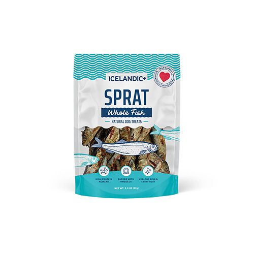 ICELANDIC+ - Sprat Whole Fish Dog Treats, Net Weight: 2oz