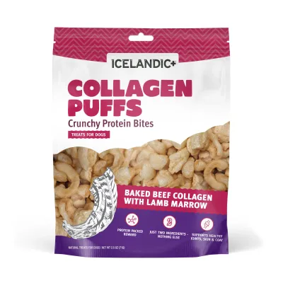 ICELANDIC+ - Beef Collagen Puffs with Marrow Treats for Dogs