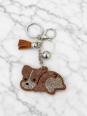 LUXY CHARMS - Sparkle Bum Corgi Keychain