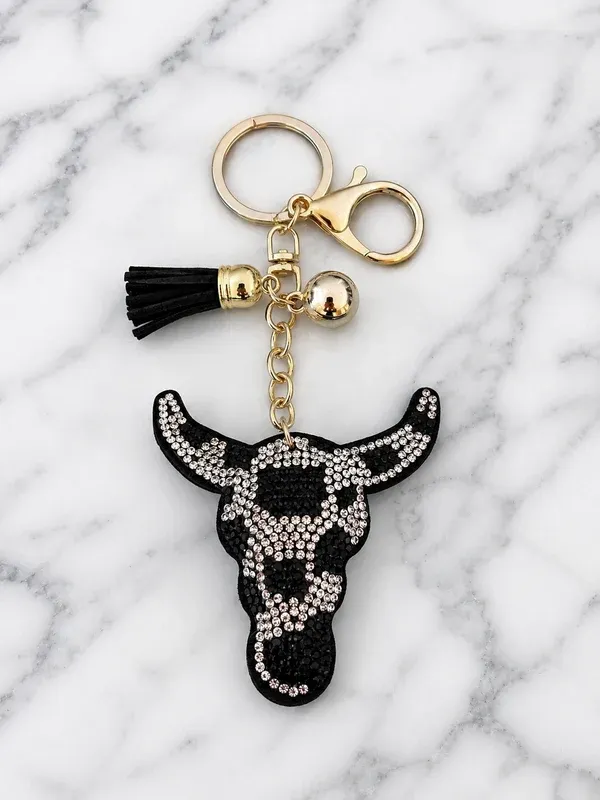 LUXY CHARMS - Longhorn Bling Keychain Charm