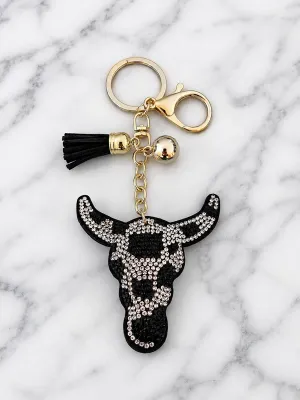 LUXY CHARMS - Longhorn Bling Keychain Charm