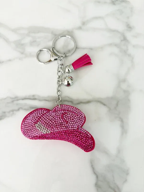 LUXY CHARMS - Rhinestone Rodeo Hat Keychain