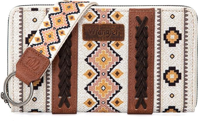 WRANGLER - Aztec Coffee Dual-Sided Print Wallet