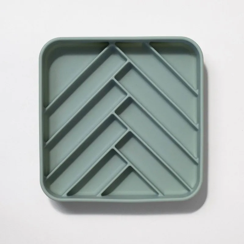 DOGGED - Chevron Slow Feeder Seafoam Bowl
