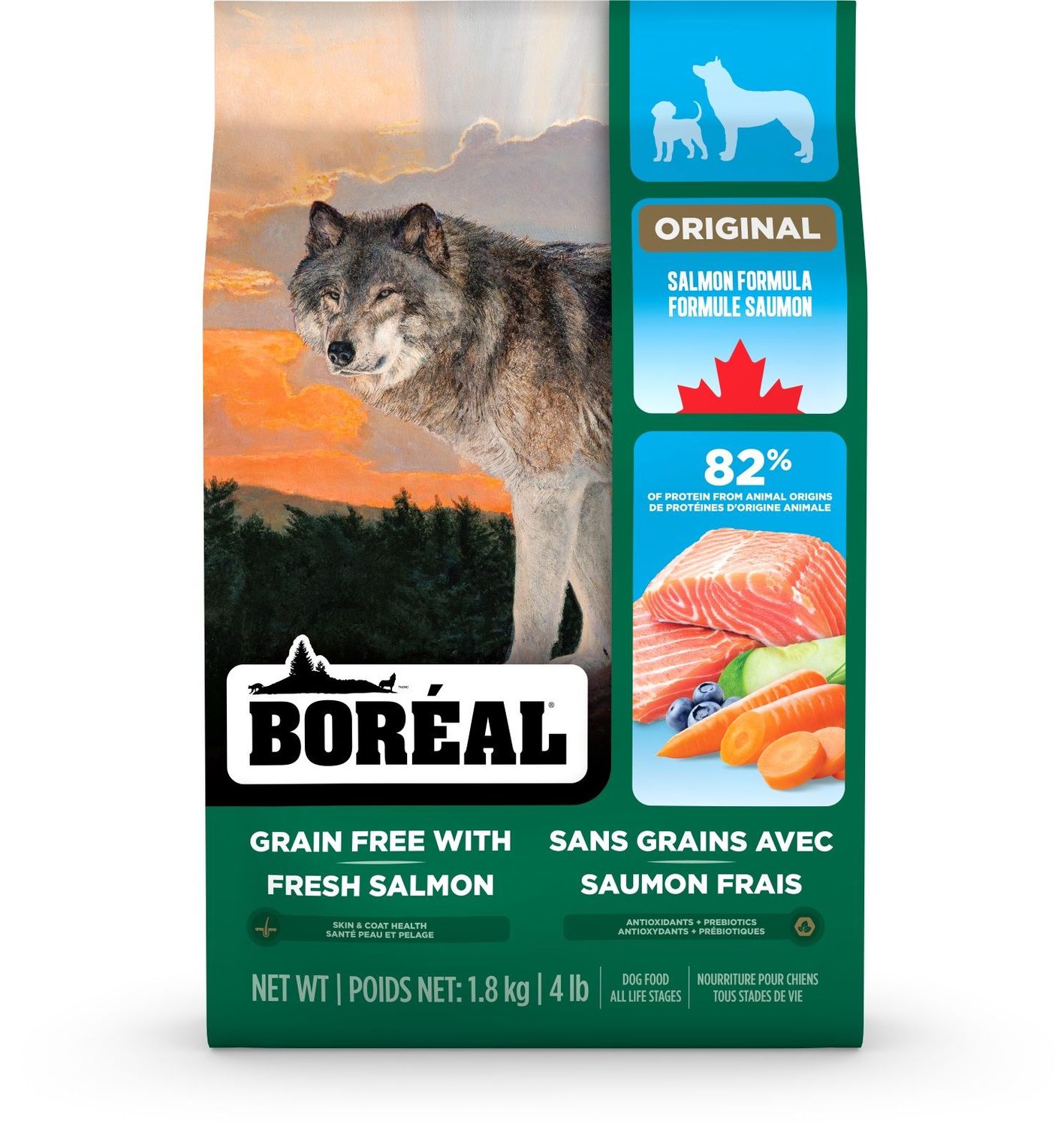 BORÉAL - Original Grain-Free Fresh Salmon Formula, Net Weight: 1.8kg
