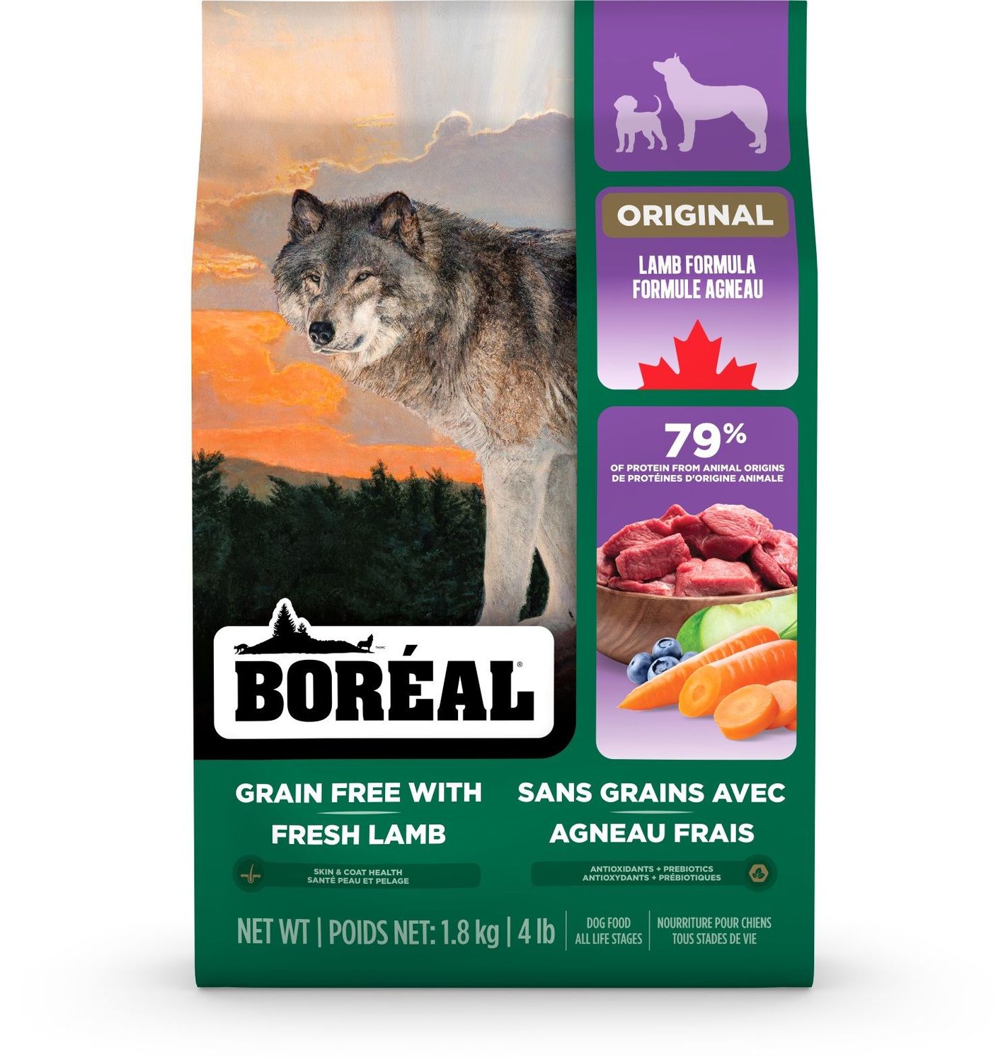 BORÉAL - Original Grain-Free Fresh Lamb Formula, Net Weight: 1.8kg