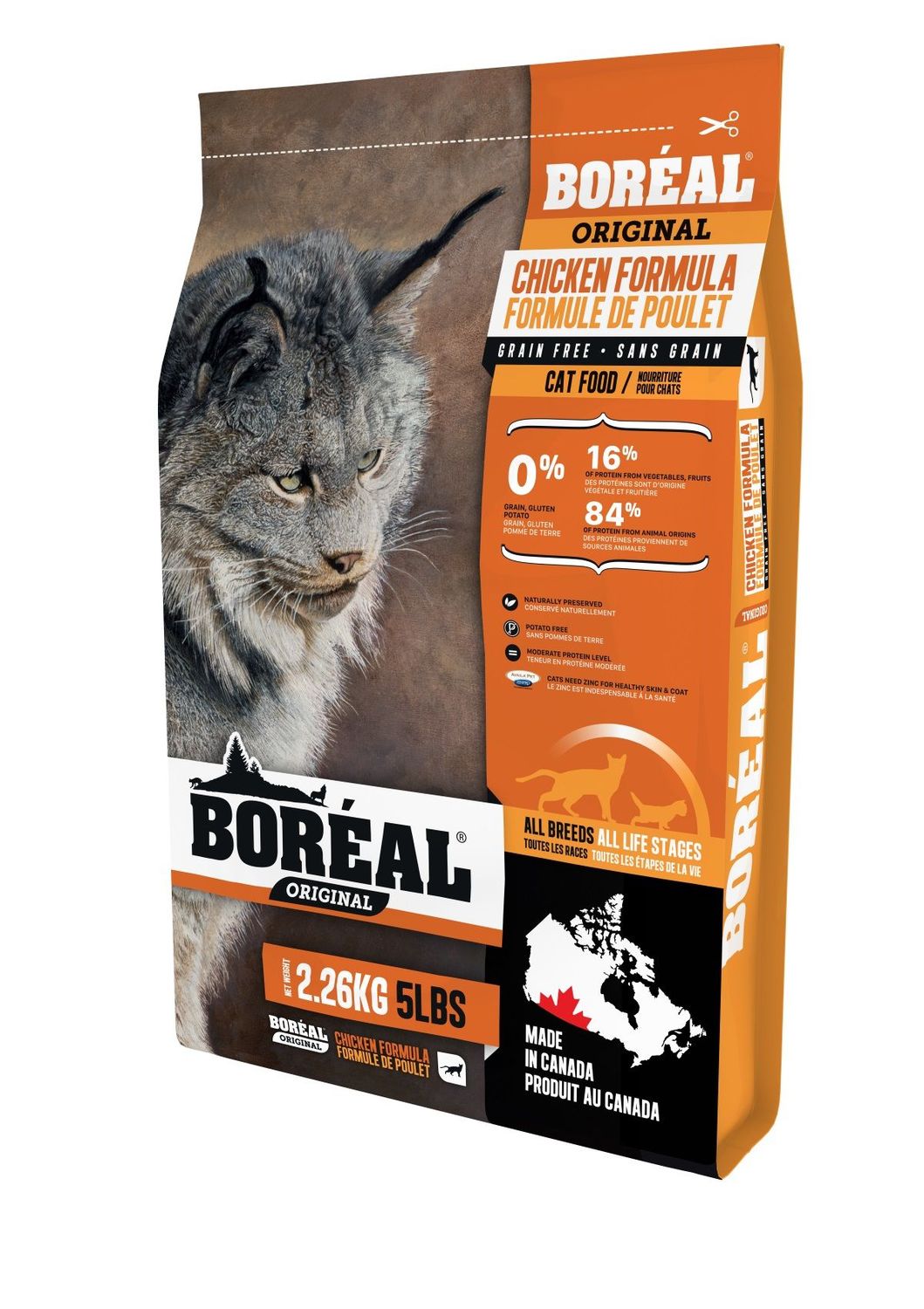 BORÉAL - Original Grain-Free Fresh Meat Formula with Canadian Chicken, Net Weight: 2.26kg