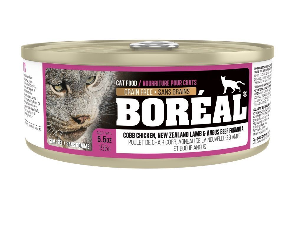 BORÉAL - Cobb Chicken, NZ Lamb &amp; Angus Beef High Meat Complete Diet, Net Weight: 156g