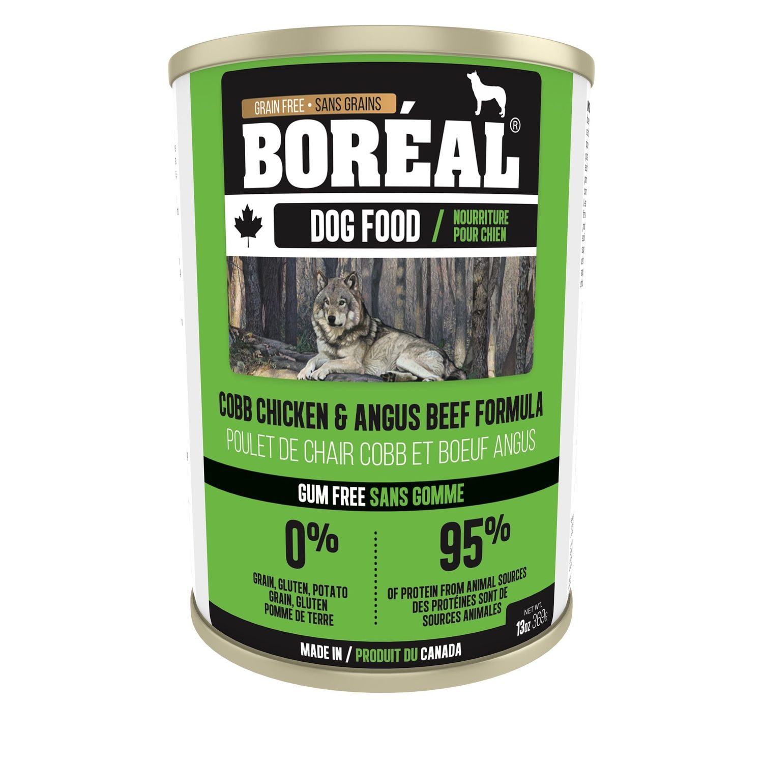 BORÉAL - Canadian Cobb Chicken &amp; Angus Beef Complete Diet, Net Weight: 369g