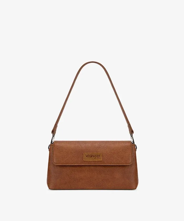 WRANGLER - Retro Flap Brown Shoulder Bag