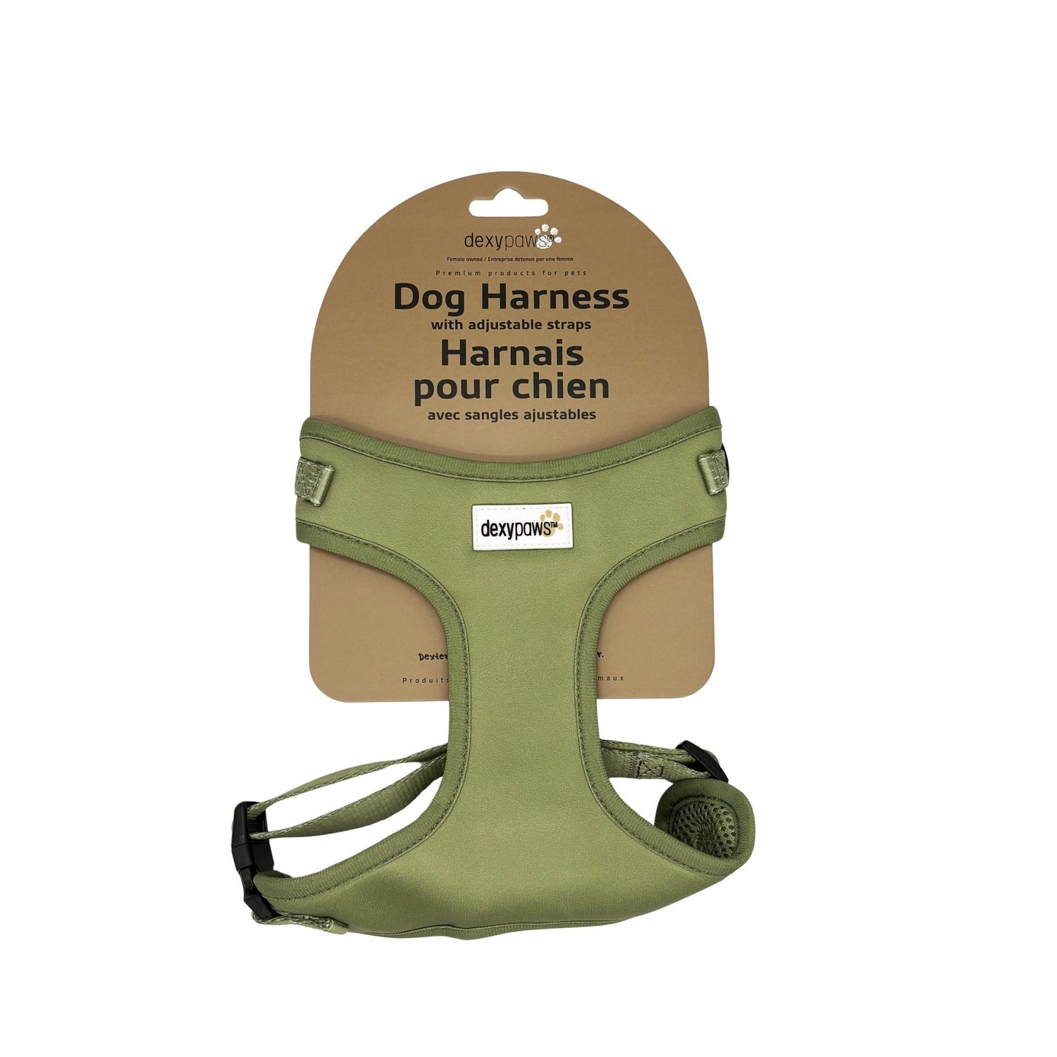 DEXYPAWS - Dog Harness with Adjustable Straps Matcha Green