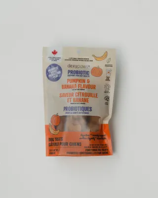 DEXYPAWS - Pumpkin and Banana Probiotic Dog Treats