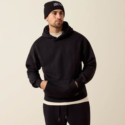 ARIAT - ToughStock Washed Heavyweight Black Fleece Hoodie