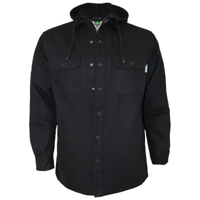GATTS - Black Lined Canvas Shirt with Hood