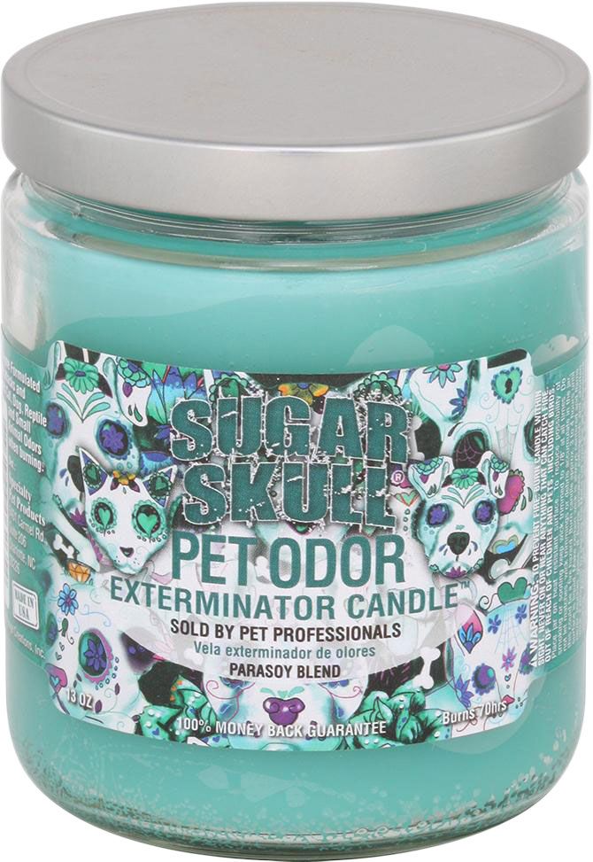 HOLLY MOLLY - Sugar Skull Pet Odor Exterminator Candle, Net Weight: 13oz