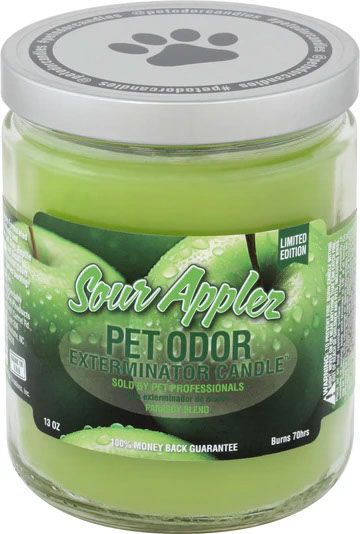 HOLLY MOLLY - Sour Applez Pet Odor Exterminator Candle, Net Weight: 13oz