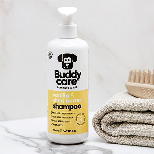 BUDDY CARE - Vanilla &amp; Shea Butter Scent Dog Shampoo, Net Weight: 16.9 FL OZ