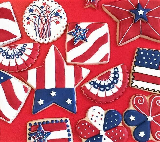 'USA Decorating Workshop - FRIDAY, JULY 3rd at 7:00 p.m. (THE COOKIE DECORATING STUDIO)