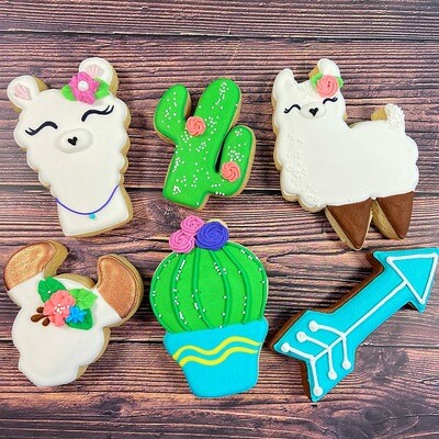 Western Llama Cookie Decorating Kit (1 DOZEN)