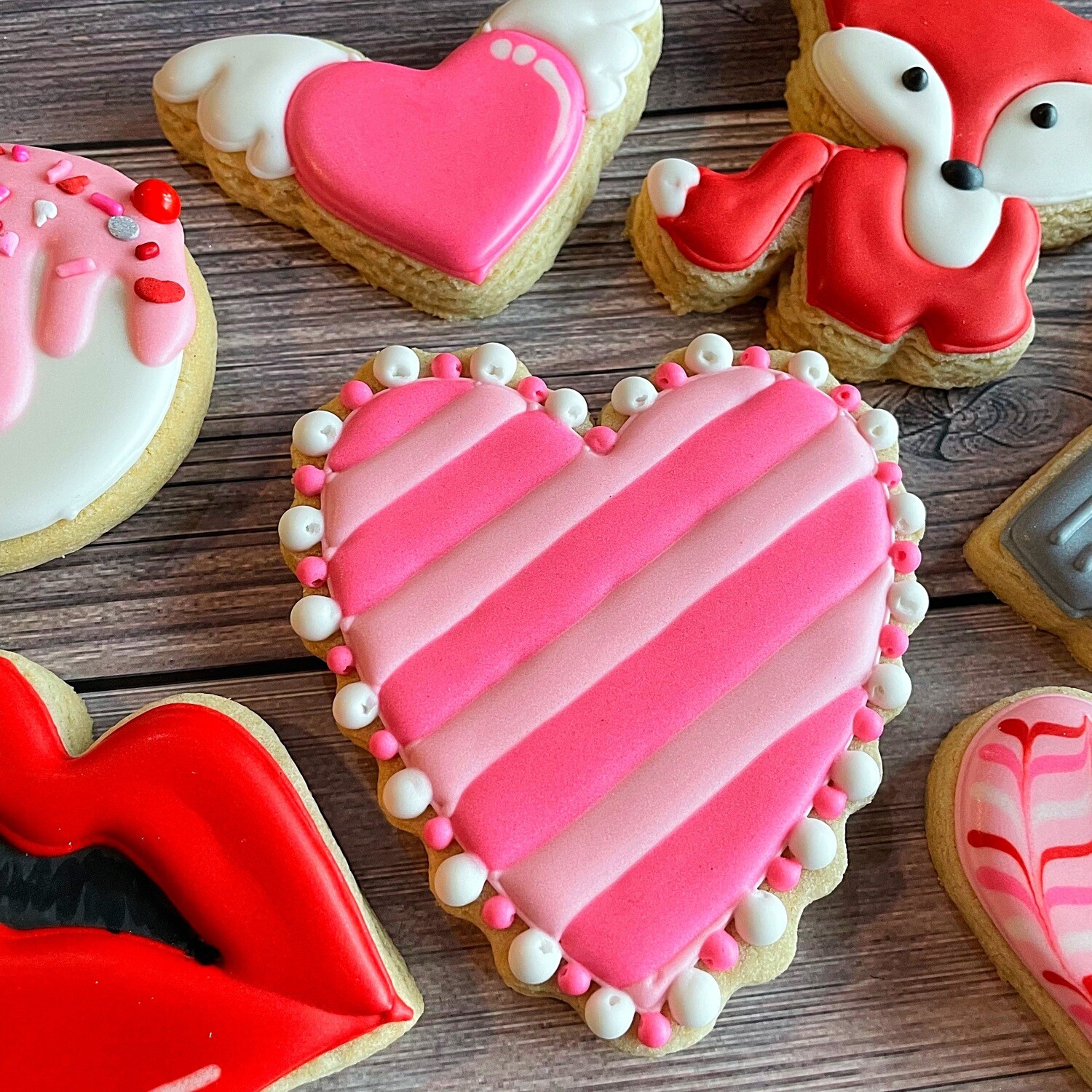 'Foxy Love Cookie Decorating Kit - (DOZEN)