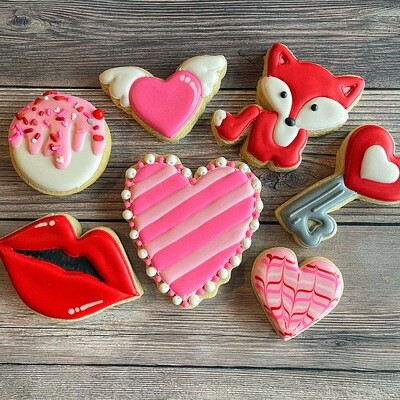 'Foxy Love Cookie Decorating Kit - (DOZEN) 'Foxy Love Cookie Decorating Kit - (DOZEN)