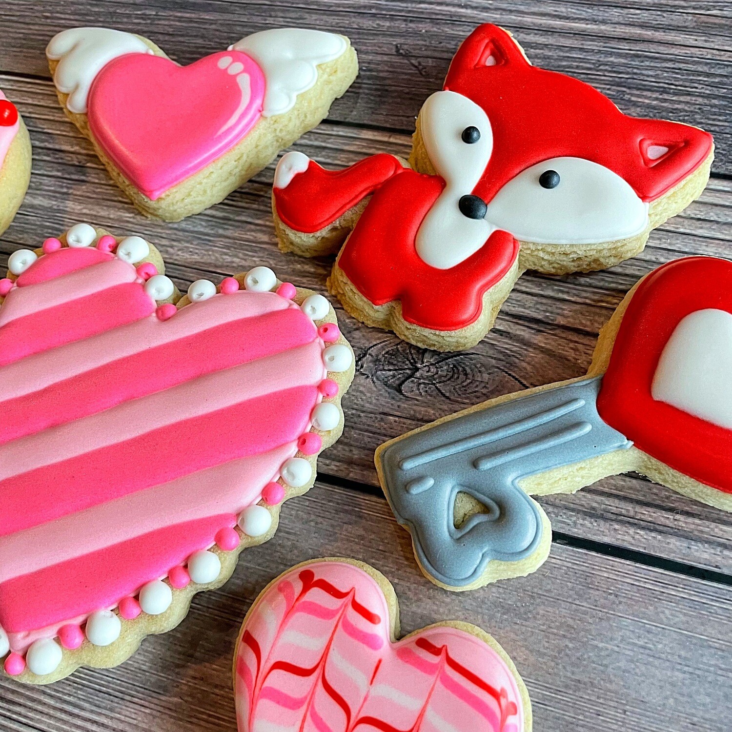 'Foxy Love Cookie Decorating Kit - (DOZEN)