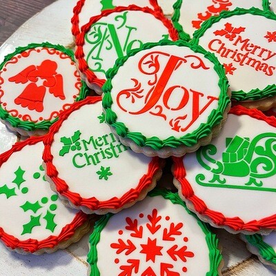 STENCILED PEACE & JOY (Dozen) STENCILED PEACE & JOY (Dozen)