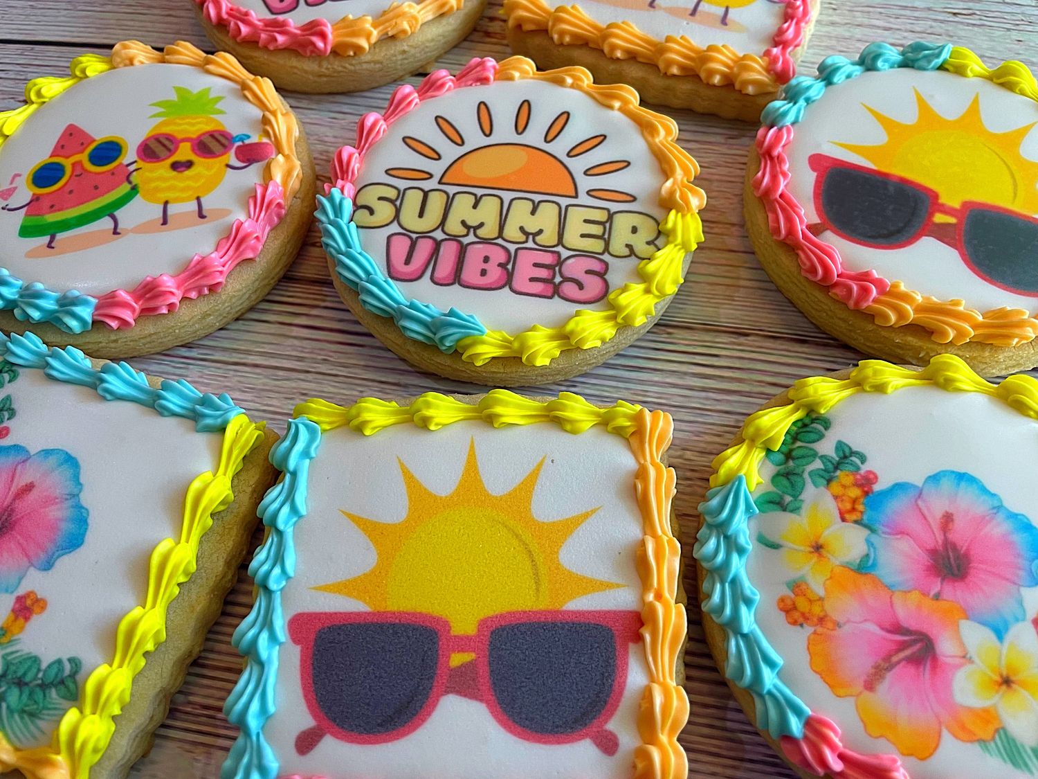 MIXED SHAPES EDIBLE IMAGE COOKIES (Dozen)