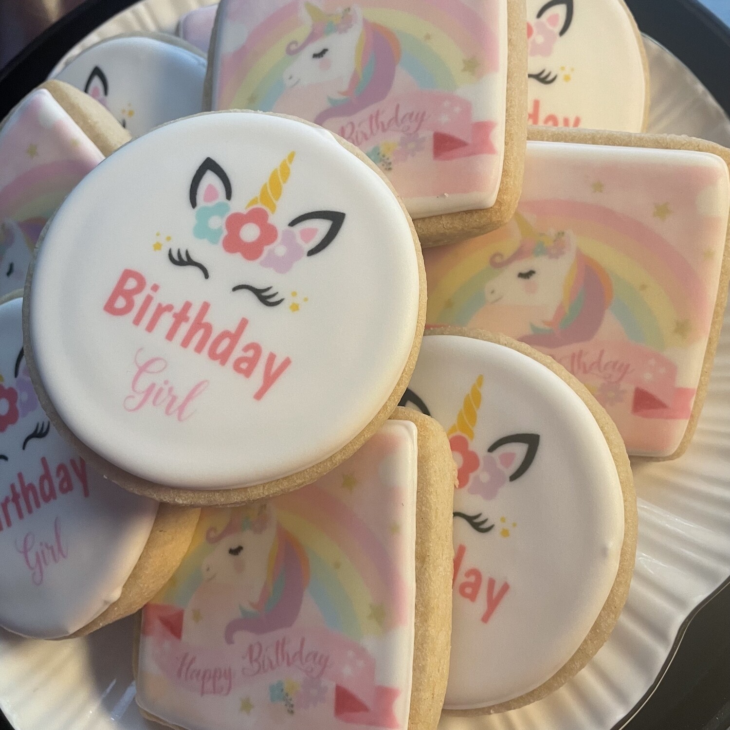 MIXED SHAPES EDIBLE IMAGE COOKIES (Dozen)