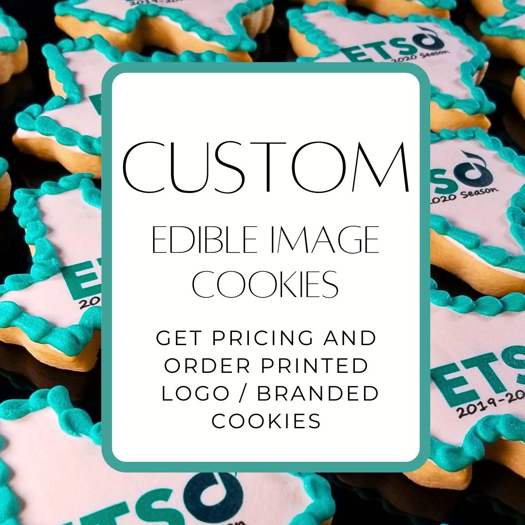 CUSTOM SHAPE EDIBLE IMAGE COOKIES (Dozen)