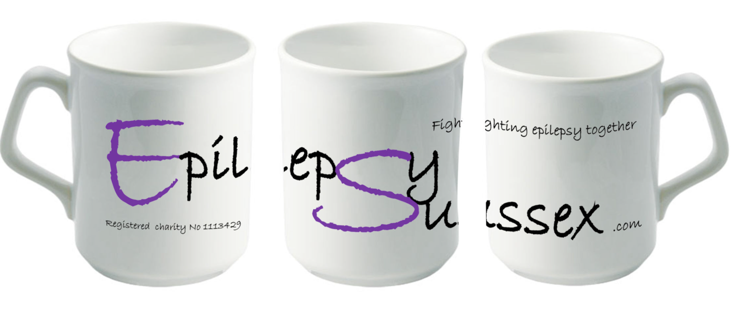 Mug  with purple/ black full wrap around print