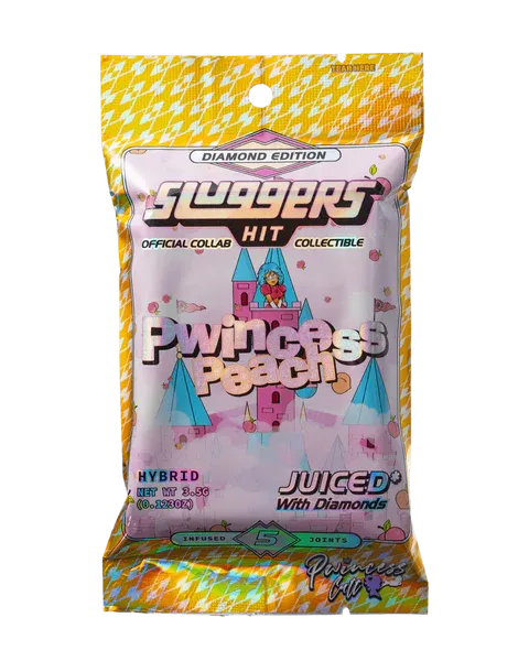 Pwincess Peach 3.5g Hash &amp; Liquid Diamonds Infused Joints 5-pack | Sluggers Hit