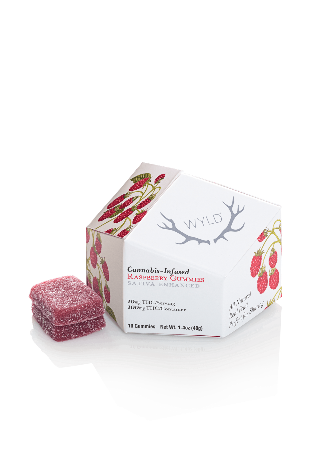 Raspberry Enhanced Gummies 100mg THC | Wyld