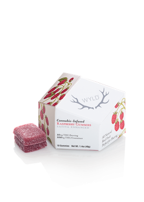 Raspberry Enhanced Gummies 100mg THC | Wyld