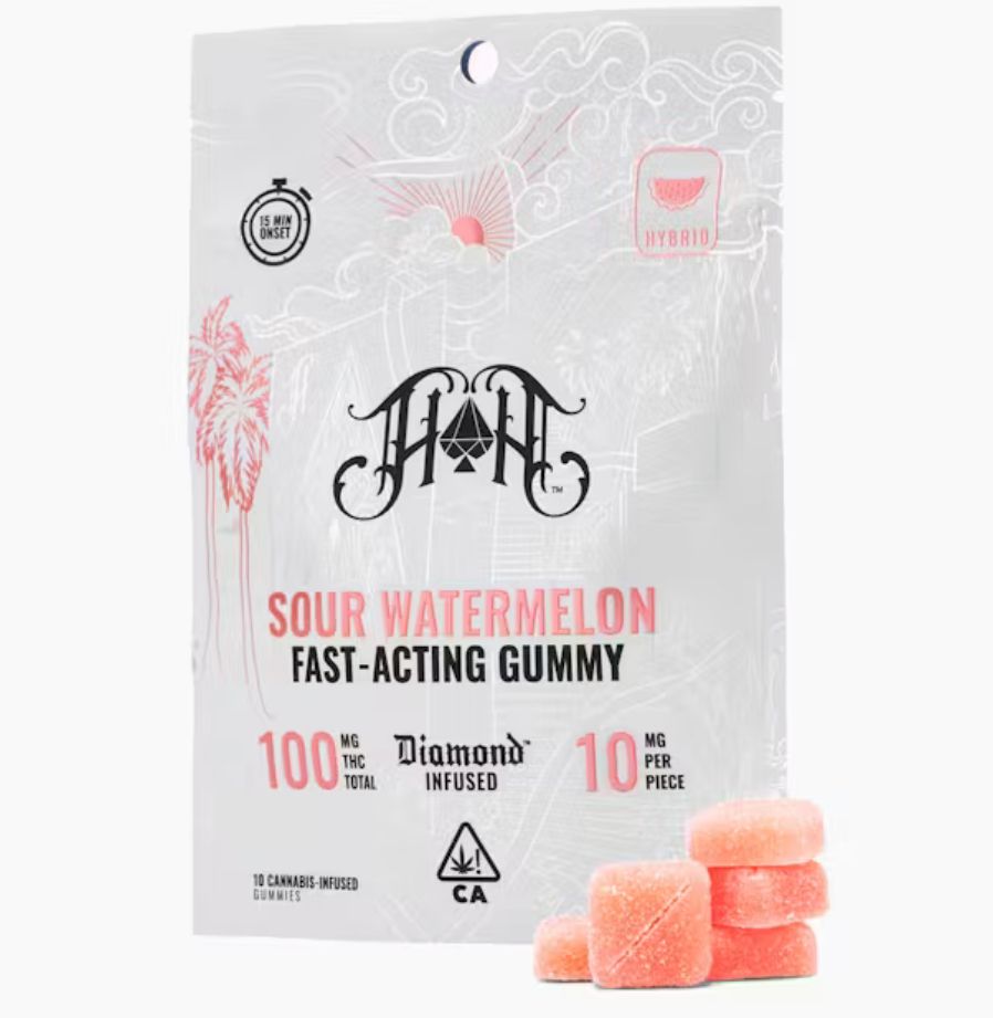 Sour Watermelon Fast Acting Gummies 100mg | Heavy Hitters